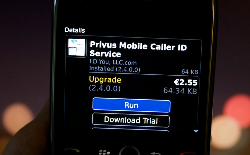 Illustration for article titled Privus's BlackBerry Caller ID App Is $60